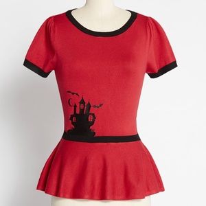 ModClothXCollectif If You've Got It Haunt It Knit Top stretchy size UK6 2XS US2